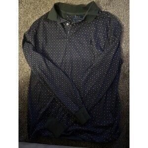 Polo Ralph Lauren Shirt Mens Large Green Custom Slim Fit Pony Preppy